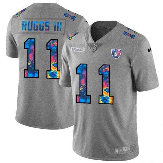 Las Vegas Raiders 11 Henry Ruggs III Men Nike Multi Color 2020 NFL Crucial Catch NFL Jersey Greyheather